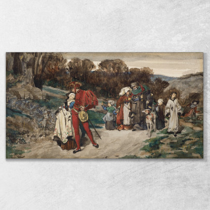 La Partenza Del Fidanzato James Tissot jts60 quadro stampato su tela