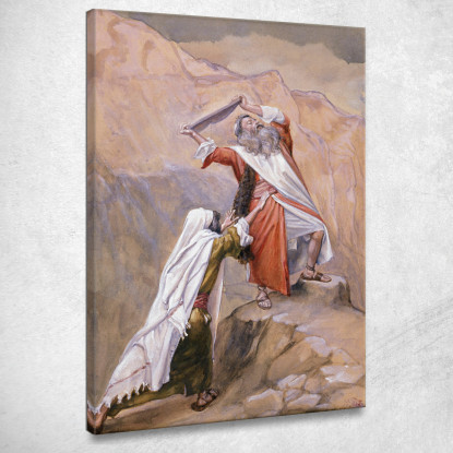 Mosè Distrugge Le Tavole Dei Dieci Comandamenti James Tissot jts65 quadro stampato su tela