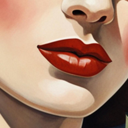 Fioritura Cremisi Stile Tamara de Lempicka ilmt2 quadro stampato su tela