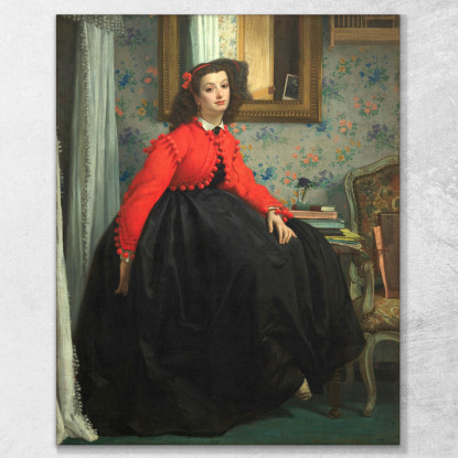 Ritratto Della Signorina L. L. James Tissot jts77 quadro stampato su tela