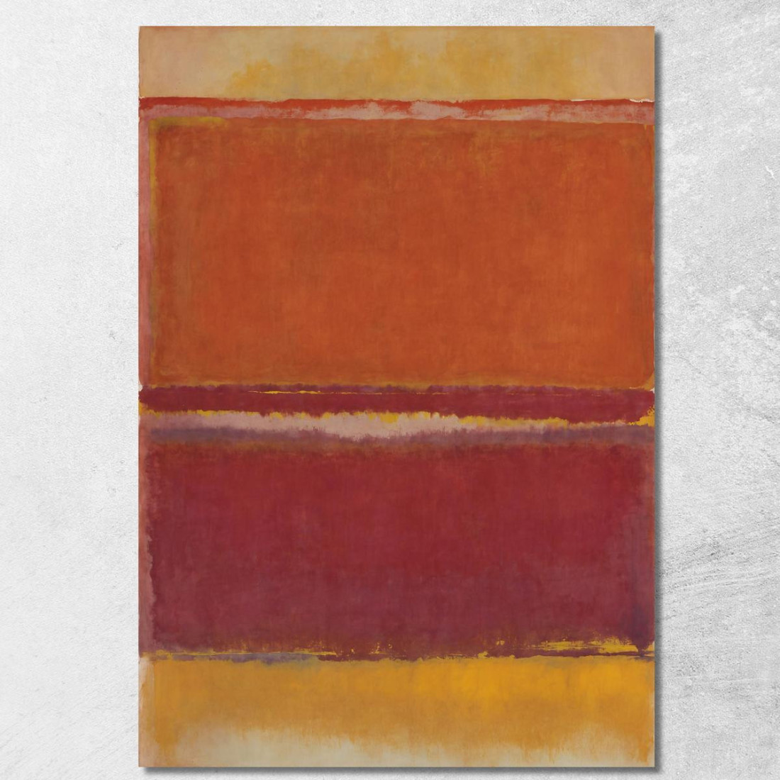 Terra Di Siena Bruciata Bagliore Dorato Stile Mark Rothko irhk4 quadro stampato su tela