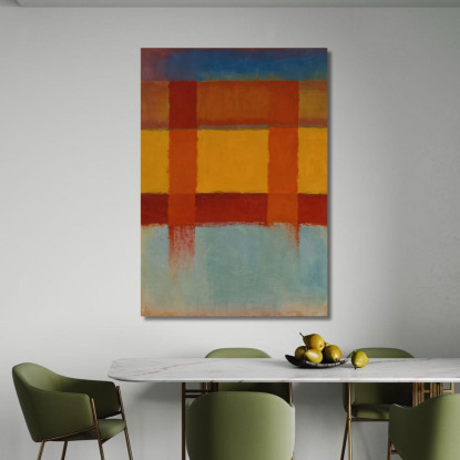Campi Dorati Con Colonne Rosse Stile Mark Rothko irhk10 quadro stampato su tela