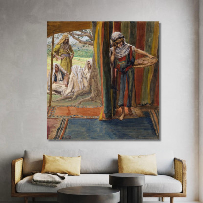 Sarah Sente E Ride James Tissot jts92 quadro stampato su tela