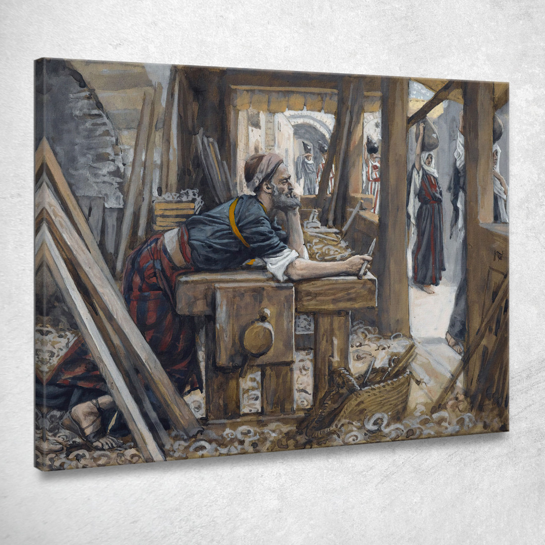 L'Ansia Di San Giuseppe James Tissot jts105 quadro stampato su tela