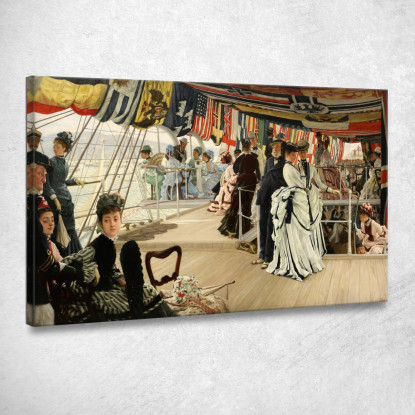 La Palla A Bordo James Tissot jts107 quadro stampato su tela