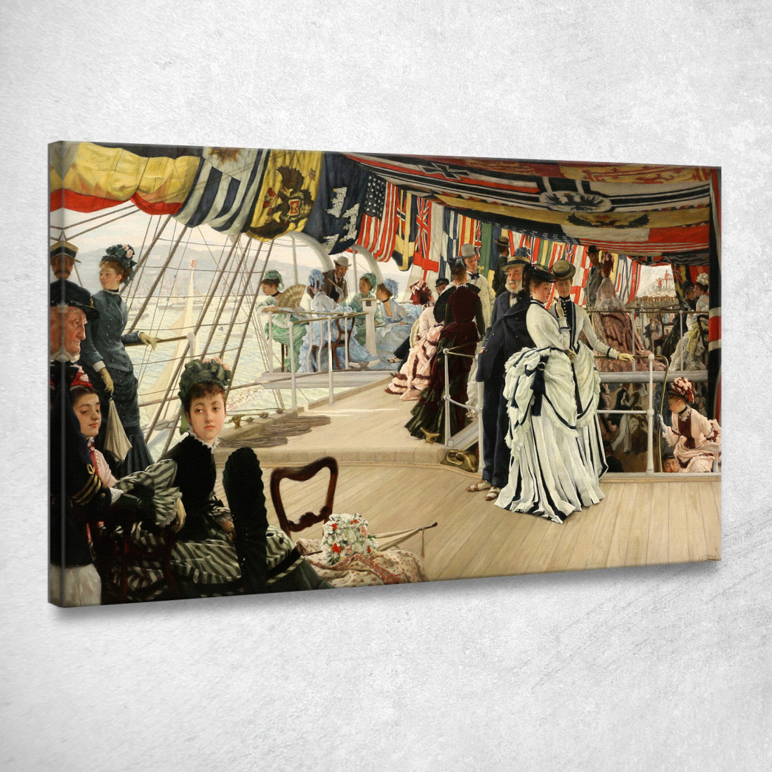 La Palla A Bordo James Tissot jts107 quadro stampato su tela