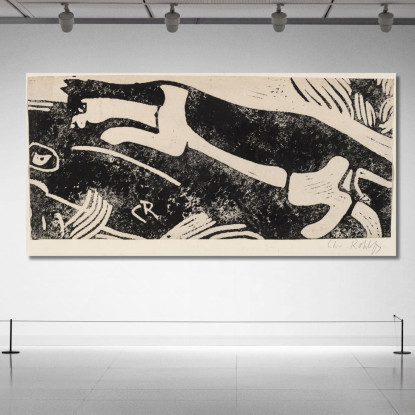 Gatto E Topo Christian Rohlfs cro17 quadro stampato su tela