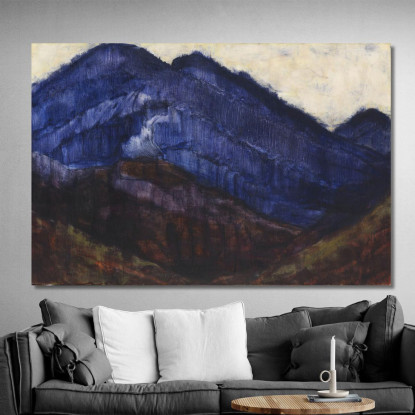 Le Montagne Blu Christian Rohlfs cro21 quadro stampato su tela