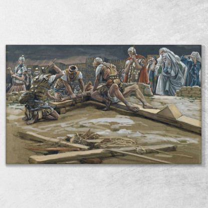 Il Primo Chiodo James Tissot jts118 quadro stampato su tela