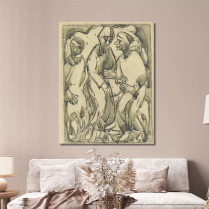 Tre Uomini In Piedi Christian Rohlfs cro81 quadro stampato su tela