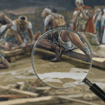 Il Primo Chiodo James Tissot jts118 quadro stampato su tela