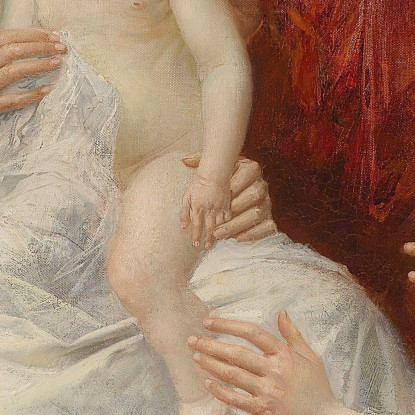 Madonna Con Gesù Circondata Da Bambini Eduard Veith evt14 quadro stampato su tela