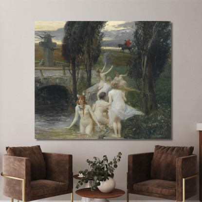 Nereidi Eduard Veith evt15 quadro stampato su tela