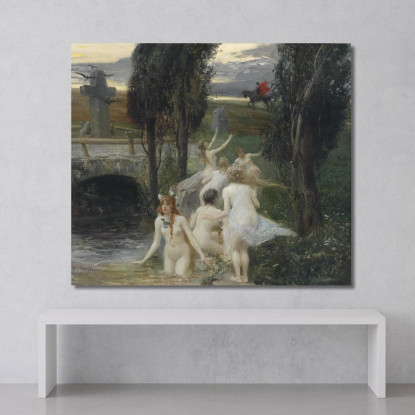 Nereidi Eduard Veith evt15 quadro stampato su tela