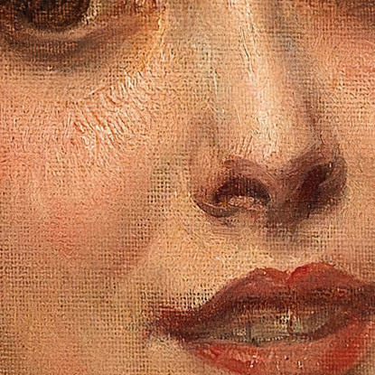 Ritratto Di Una Giovane Donna In Abito Rosso Eduard Veith evt18 quadro stampato su tela