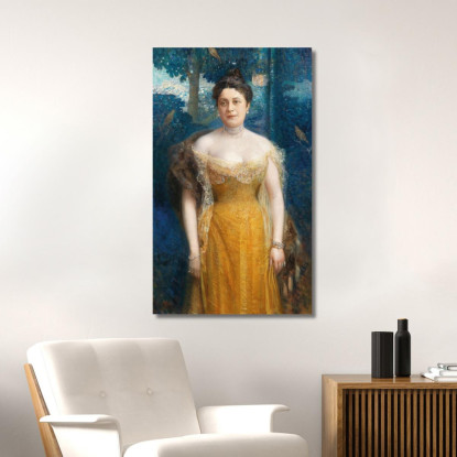 Ritratto Di Louise Dobner Von Dobenau Eduard Veith evt20 quadro stampato su tela