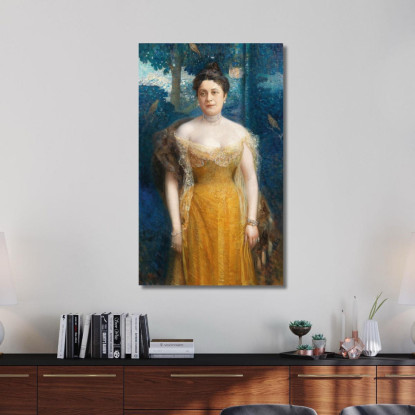 Ritratto Di Louise Dobner Von Dobenau Eduard Veith evt20 quadro stampato su tela