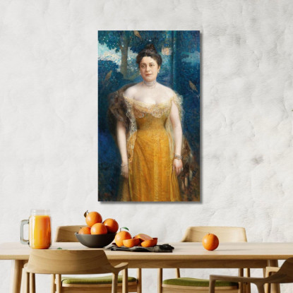 Ritratto Di Louise Dobner Von Dobenau Eduard Veith evt20 quadro stampato su tela