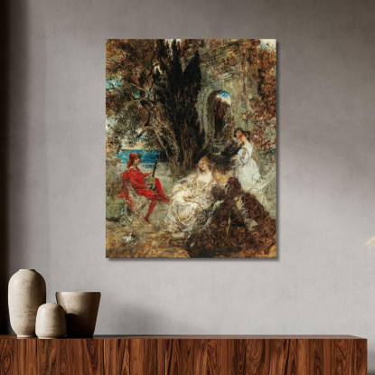 Serenata Eduard Veith evt23 quadro stampato su tela