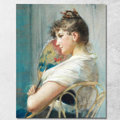 Il Ventaglio Giapponese Eduard Veith evt26 quadro stampato su tela