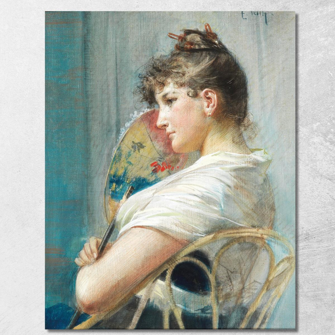Il Ventaglio Giapponese Eduard Veith evt26 quadro stampato su tela