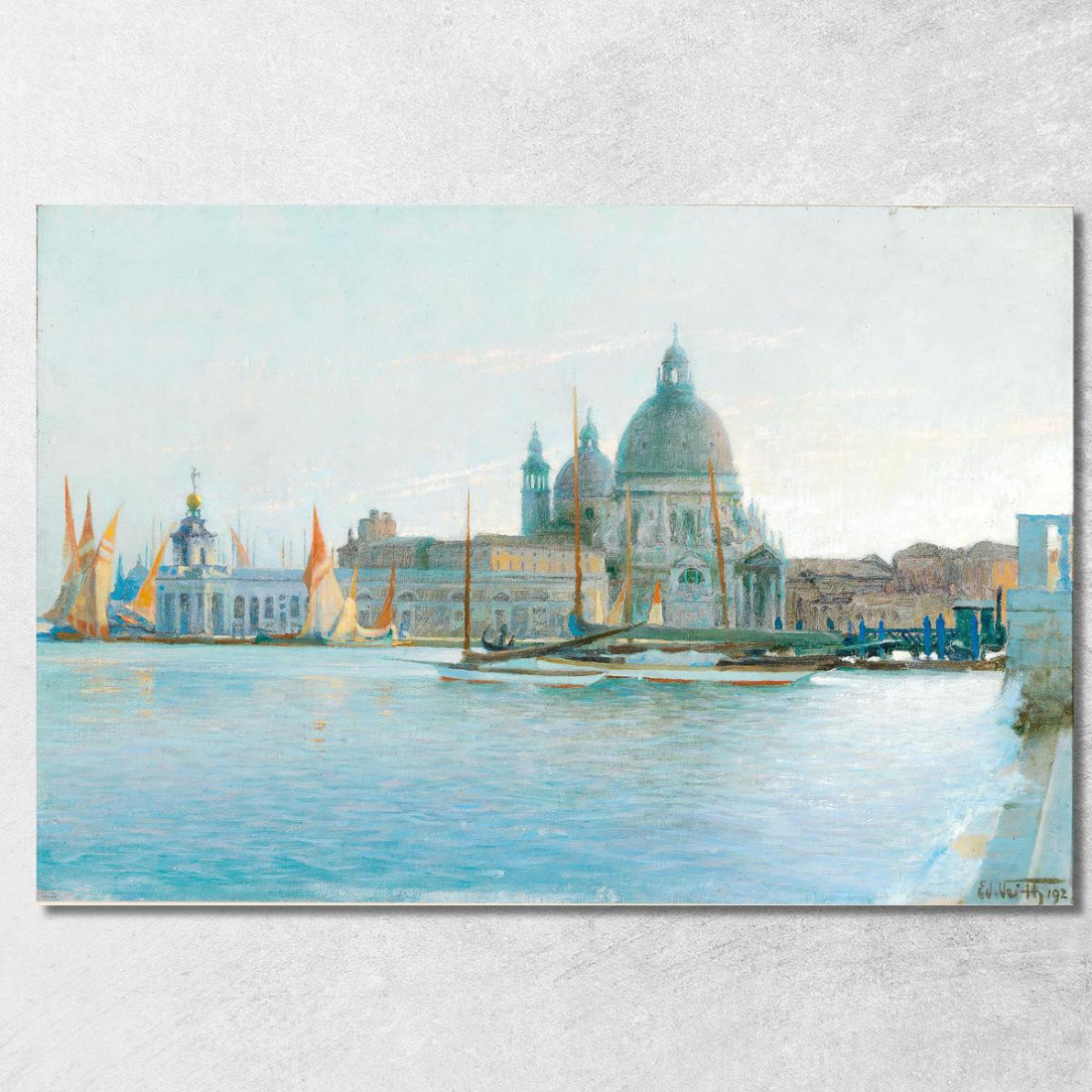 Venezia - Santa Maria Della Salute Eduard Veith evt30 quadro stampato su tela