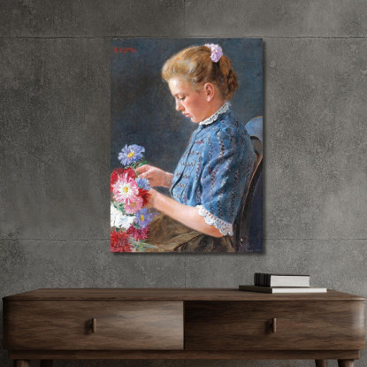 Ragazza Viennese Del Naschmarkt Eduard Veith evt33 quadro stampato su tela