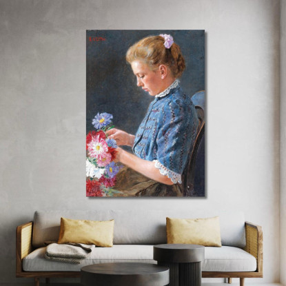 Ragazza Viennese Del Naschmarkt Eduard Veith evt33 quadro stampato su tela