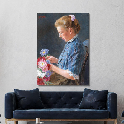 Ragazza Viennese Del Naschmarkt Eduard Veith evt33 quadro stampato su tela