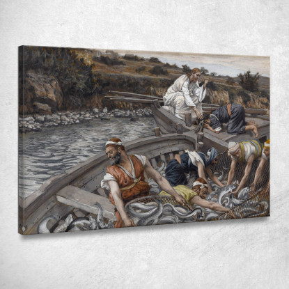 La Pesca Miracolosa James Tissot jts126 quadro stampato su tela