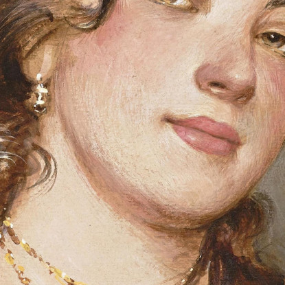 Ritratto Di Una Giovane Italiana Eugen von Blaas evb24 quadro stampato su tela