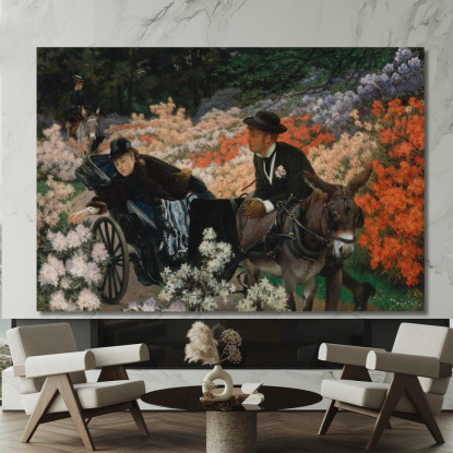 La Corsa Mattutina James Tissot jts127 quadro stampato su tela