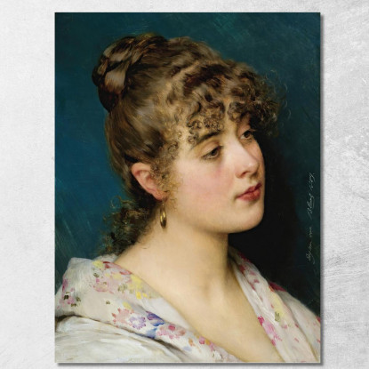 La Bella Veneziana Eugen von Blaas evb45 quadro stampato su tela