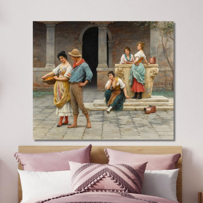 Nessun Amore Senza Invidia Eugen von Blaas evb48 quadro stampato su tela