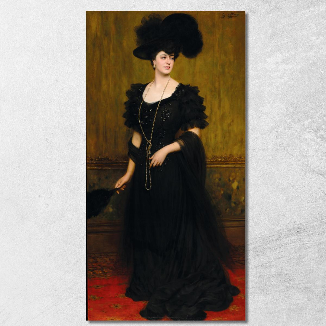Ritratto Di Madame Lebreton Eugen von Blaas evb54 quadro stampato su tela