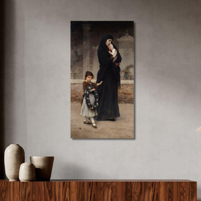 Semper Vivit Amor Eugen von Blaas evb58 quadro stampato su tela
