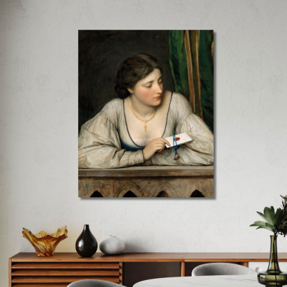 La Lettera D’Amore Eugen von Blaas evb68 quadro stampato su tela
