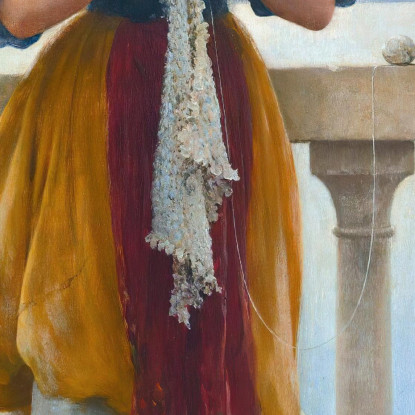 Giovane Ragazza Davanti Alla Laguna Di Venezia Eugen von Blaas evb78 quadro stampato su tela