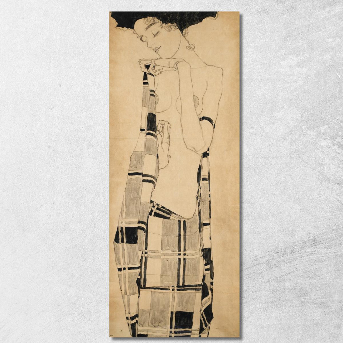 Ragazza In Piedi Egon Schiele esh3 quadro stampato su tela