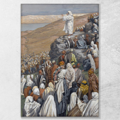 Il Sermone Delle Beatitudini James Tissot jts138 quadro stampato su tela