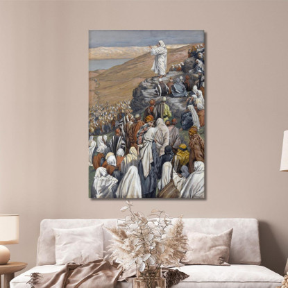 Il Sermone Delle Beatitudini James Tissot jts138 quadro stampato su tela
