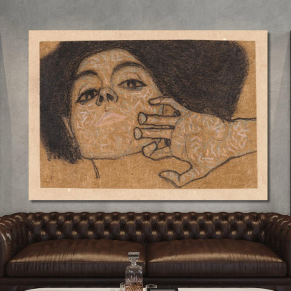 Testa Di Donna Egon Schiele esh64 quadro stampato su tela