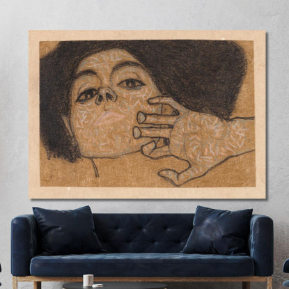 Testa Di Donna Egon Schiele esh64 quadro stampato su tela