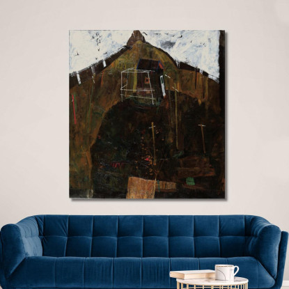 Paesaggio Con Corvo Egon Schiele esh83 quadro stampato su tela