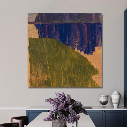 Studio Di Paesaggio Hirschbergen Foresta Boema Egon Schiele esh84 quadro stampato su tela