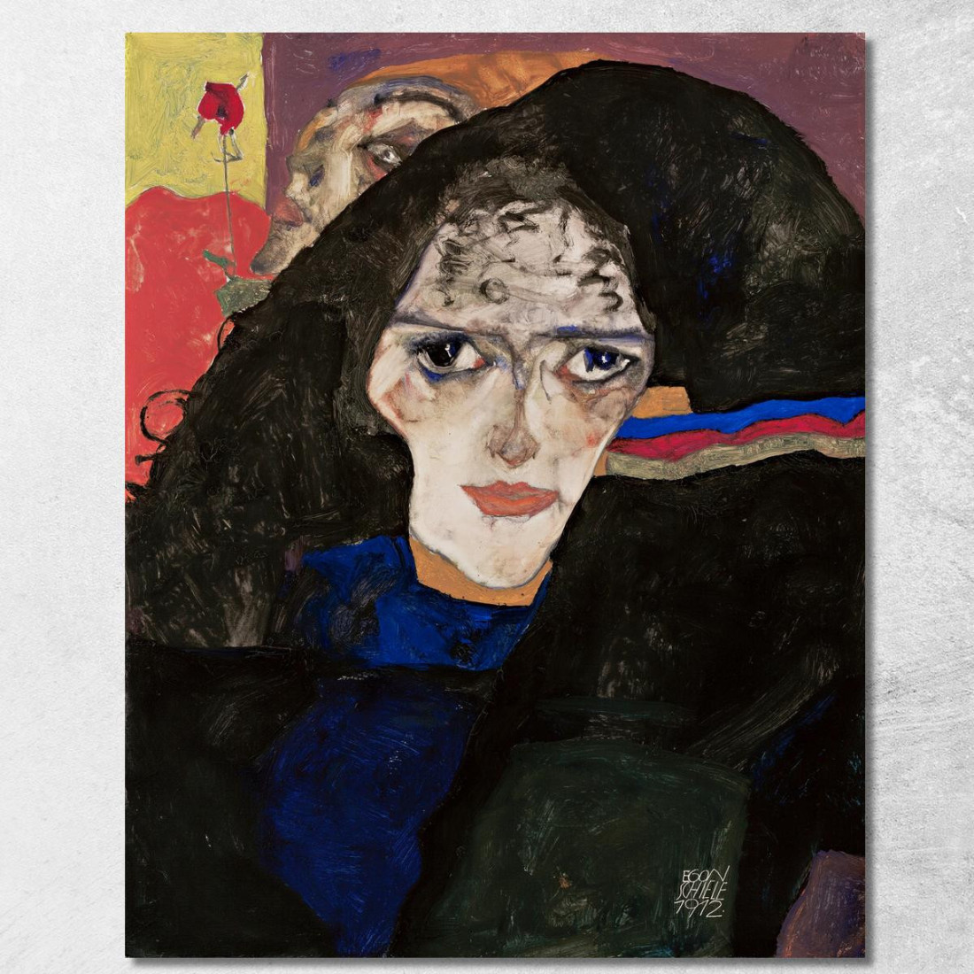 Donna In Lutto Egon Schiele esh99 quadro stampato su tela