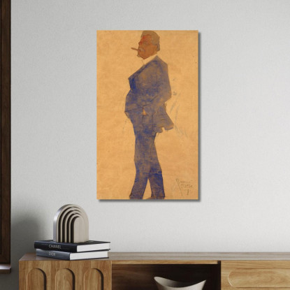 Ritratto Di Leopold Czihaczek Egon Schiele esh124 quadro stampato su tela