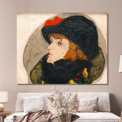 Ritratto Di Ida Roessler Egon Schiele esh129 quadro stampato su tela