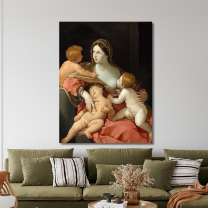 Carità Guido Reni grn7 quadro stampato su tela
