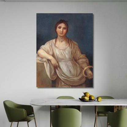 Ritratto Di Fanciulla Con Una Corona Guido Reni grn27 quadro stampato su tela
